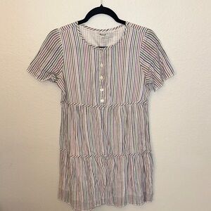 Madewell Multicolor Striped Short Sun Dress